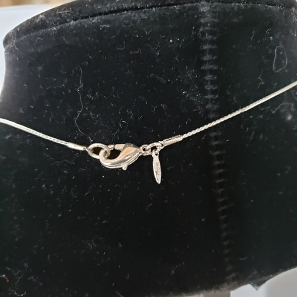 SAQ Faux Pearl Rhinestone Beaded Silver Toned Chain NECKLACE 17 Inches - Picture 6 of 12